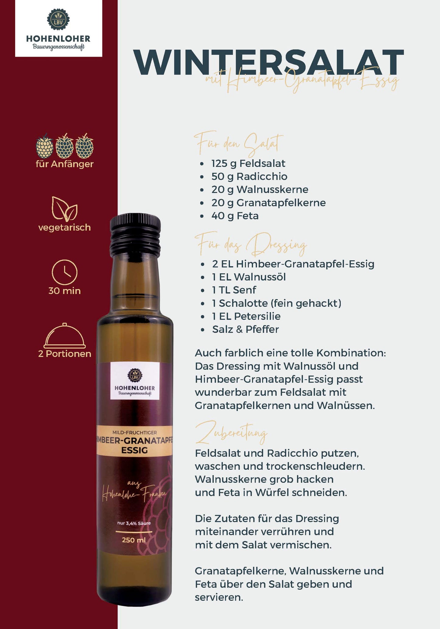 Himbeer-Granatapfel-Essig 250 ml